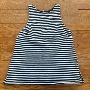 Banana Republic Black and White Striped Tank Top